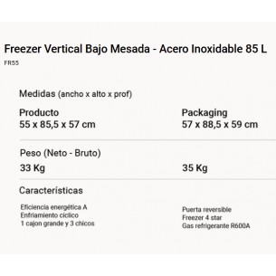 VONDOM FREEZER FR-55B 85LTS... 2